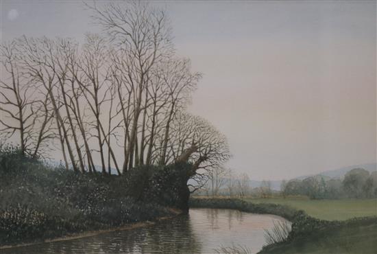 A set of four watercolours, Country scenes, 18 x 26cm